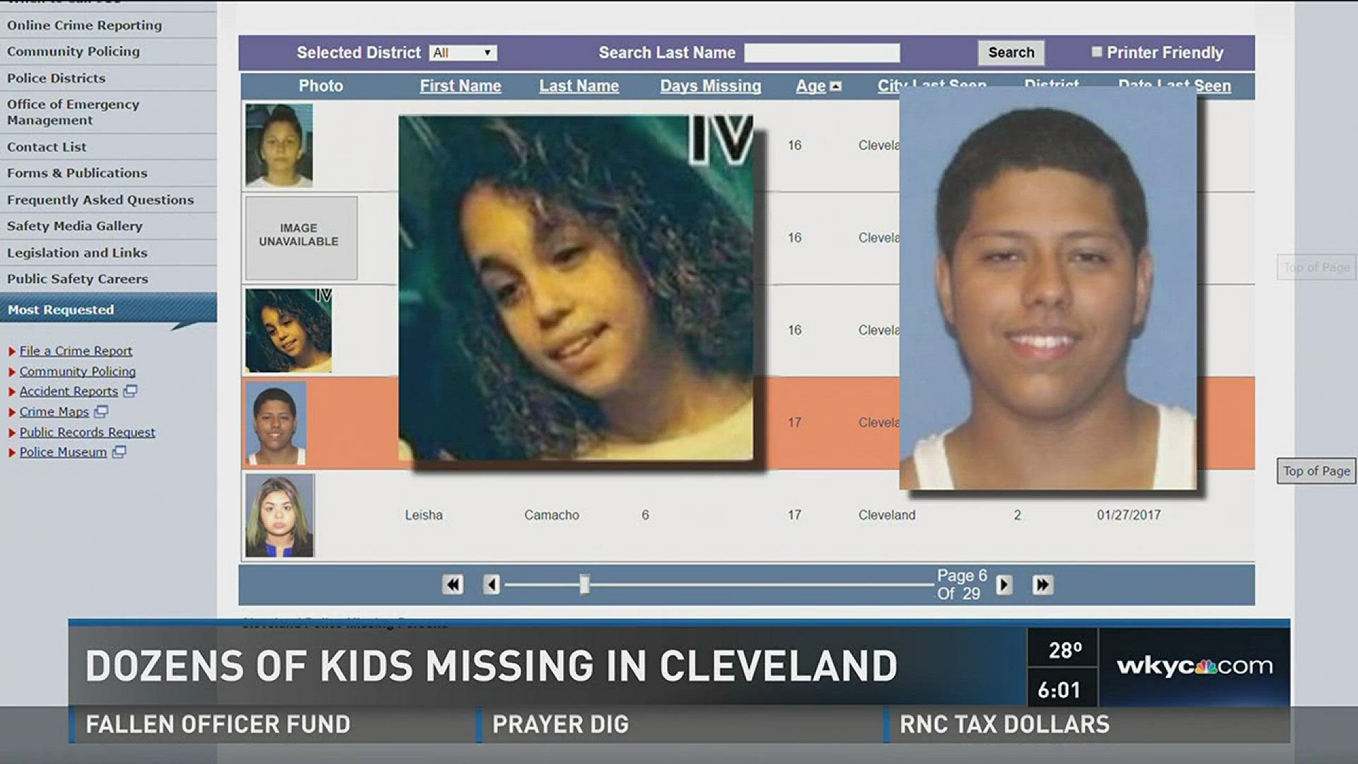 Dozens of kids missing in Cleveland