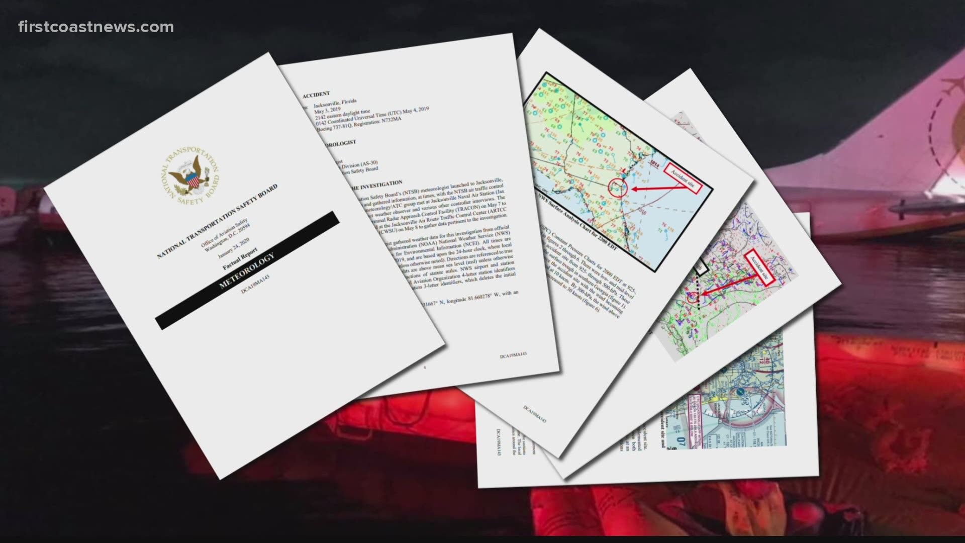 The report is nearly 1,600 pages long. The report says weather played a big role in the crash.