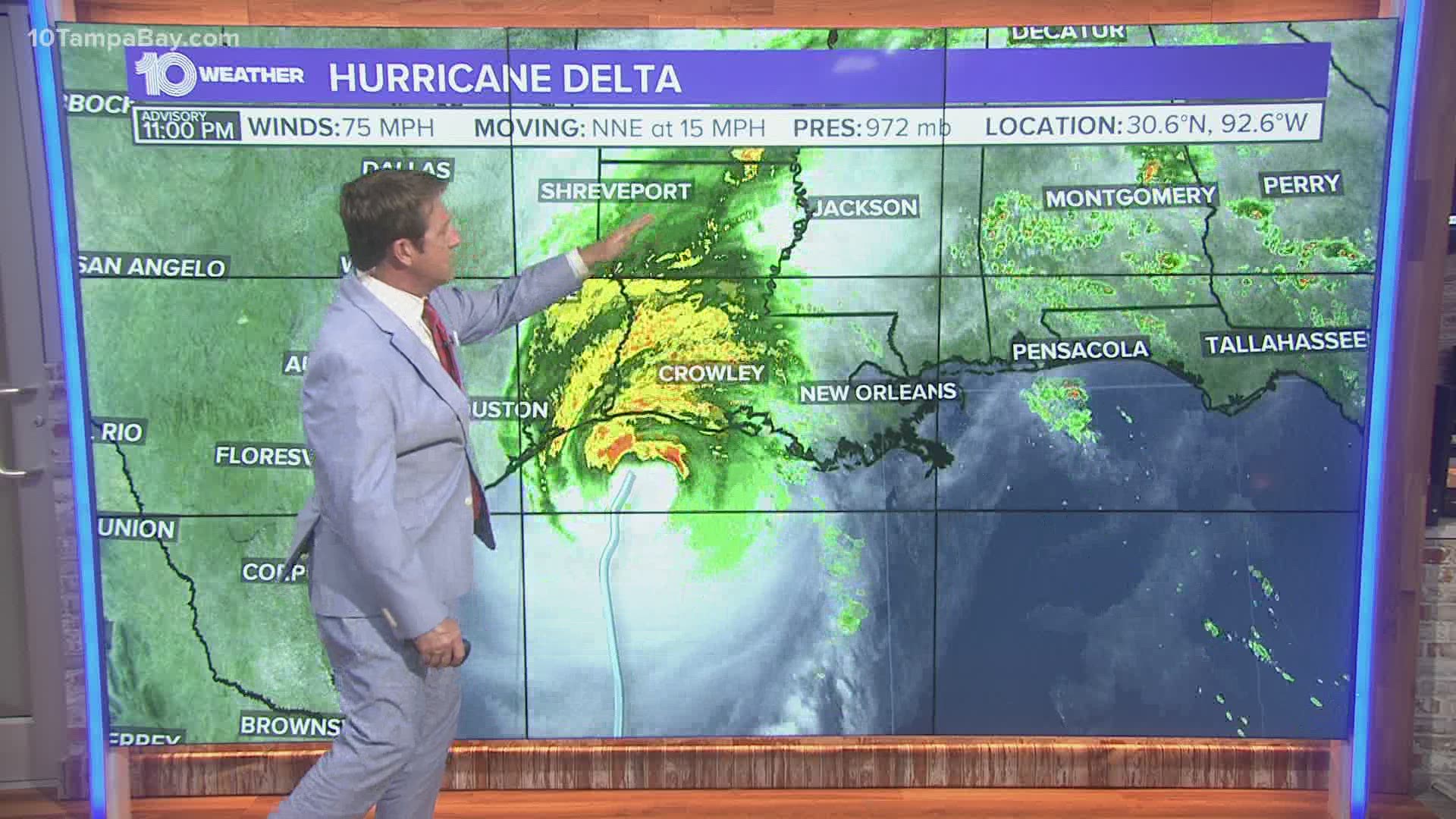 The Category 2 storm made landfall at 7 p.m. ET, Oct. 9 with 100-mph winds.