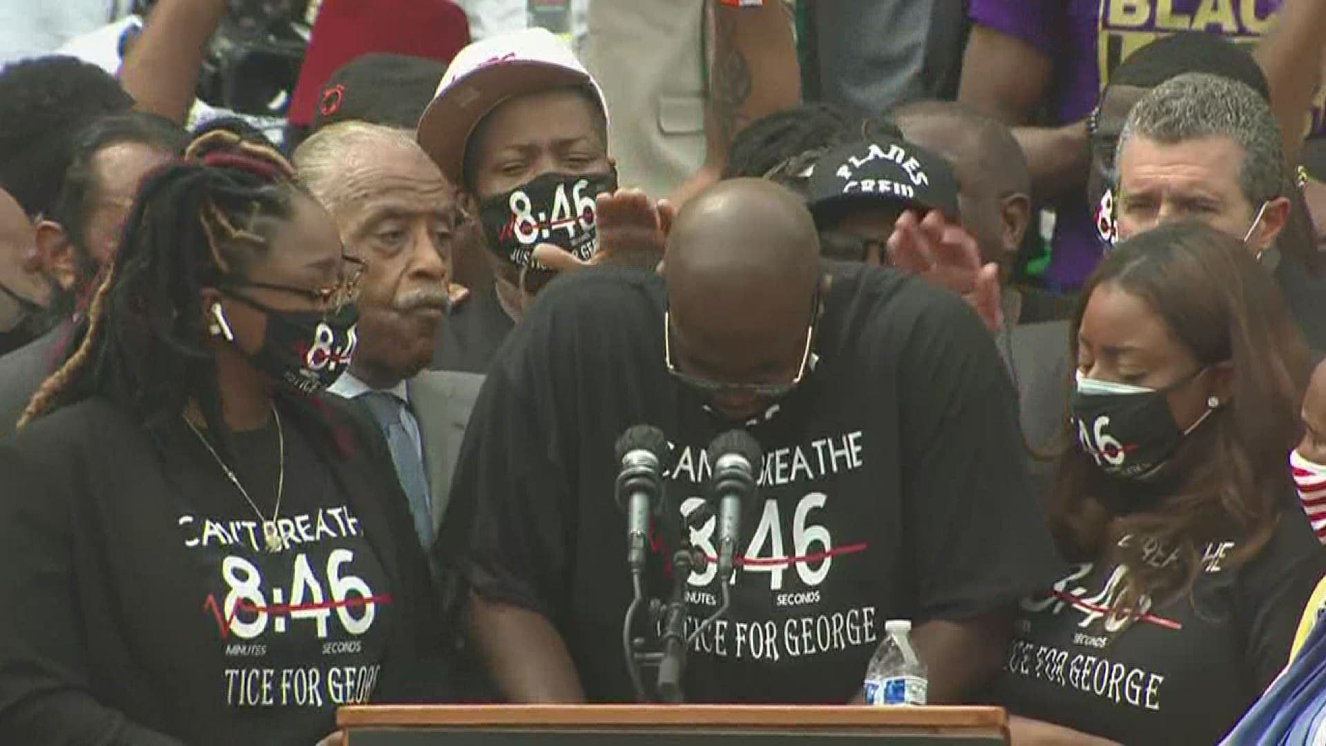 George Floyd's brother, Philonise Floyd, delivered an emotional speech in honor of all victims killed by police.