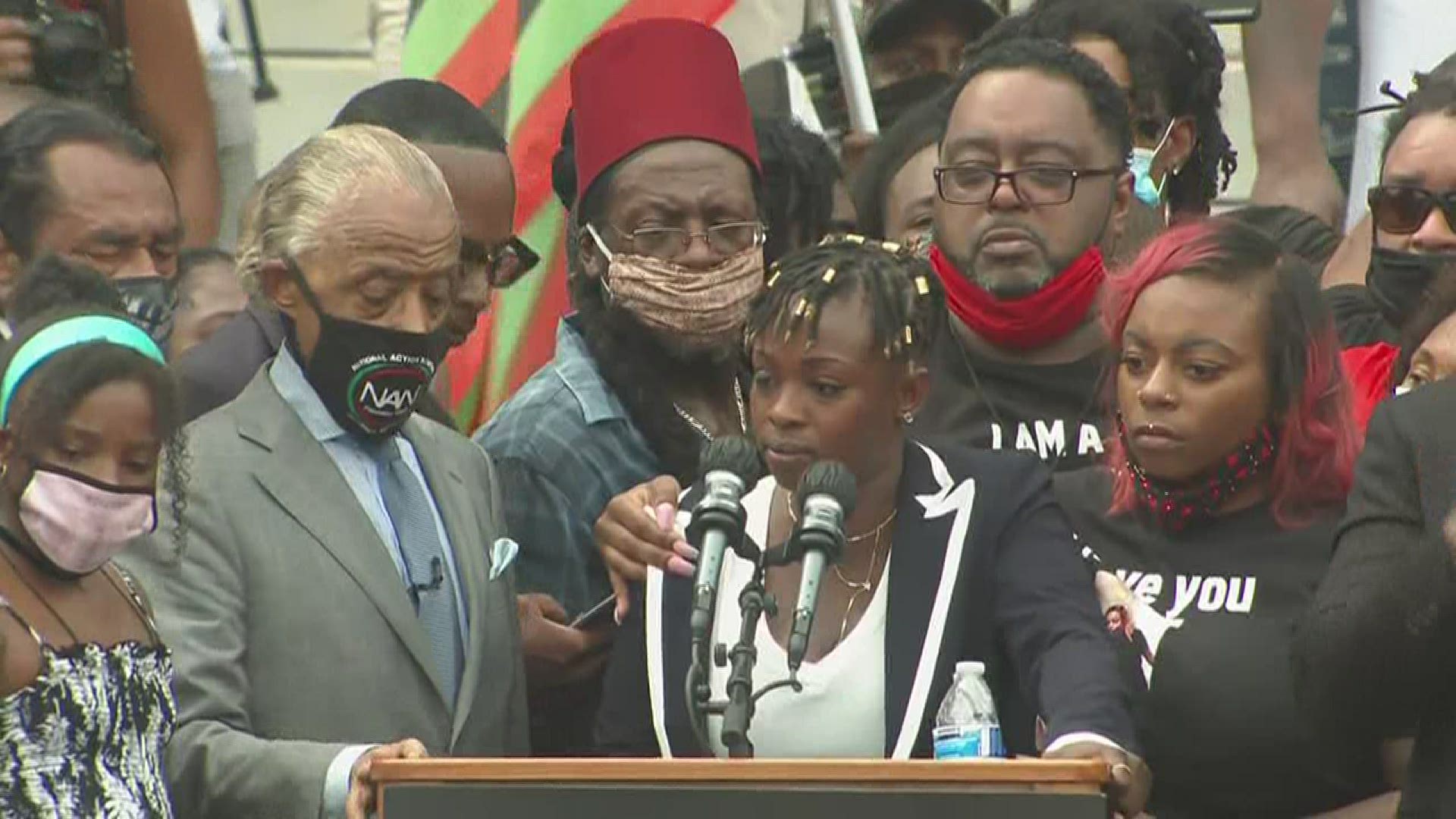 Letetra Widman, sister of Jacob Blake gave a powerful speech at the March on Washington after her brother was shot multiple times by police in Wisconsin.