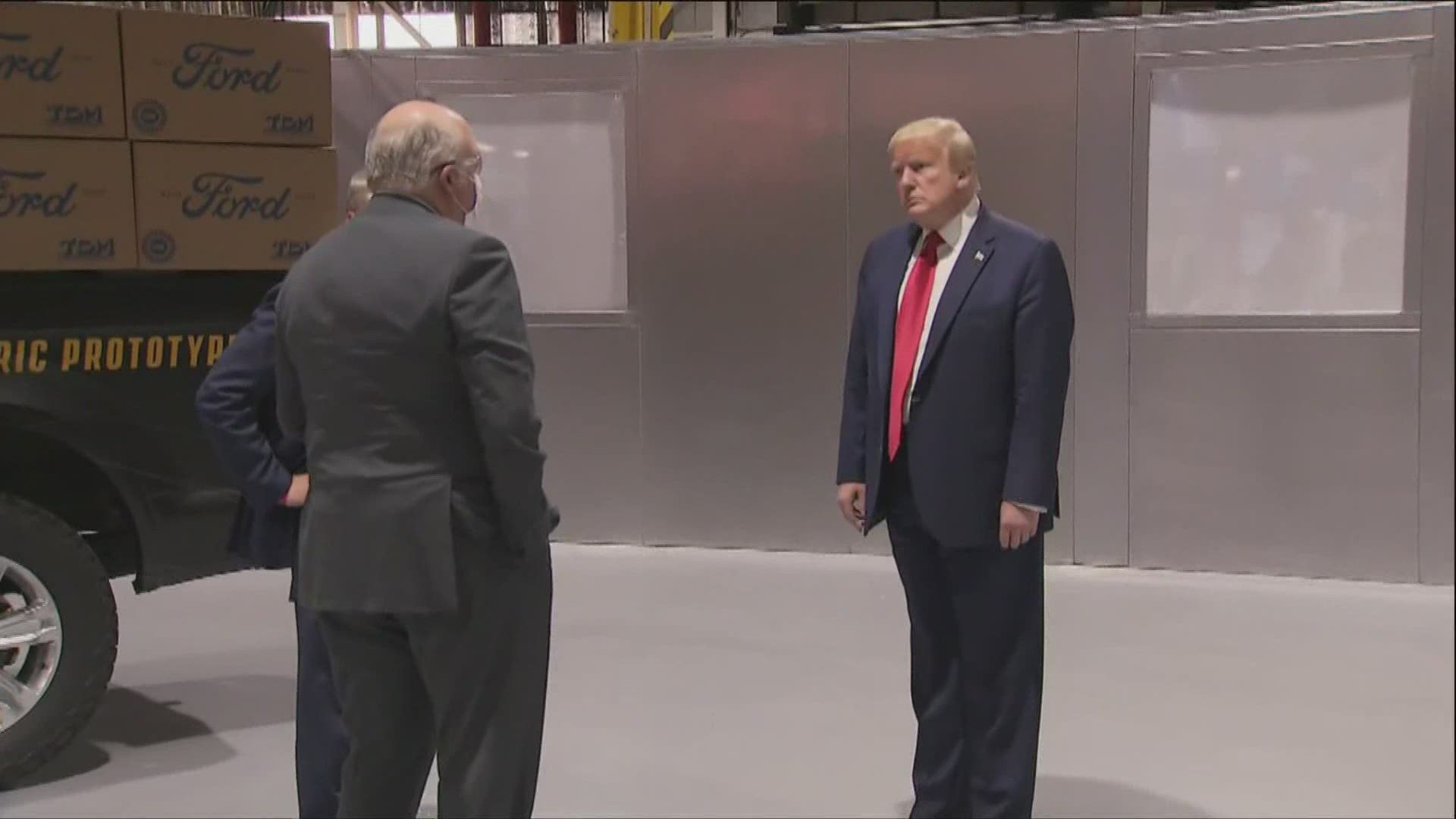 President Trump visited Michigan to tour Ypsilanti Ford Plant.